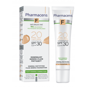 PHARMACERIS F MINERALNY DERMO-FLUID MATUJĄCY SPF 30   MATT-MINERAL-CORRECTION 20 NATURAL